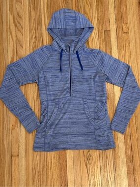 Athleta Heathered Lavender-Purple Zip Hoodie